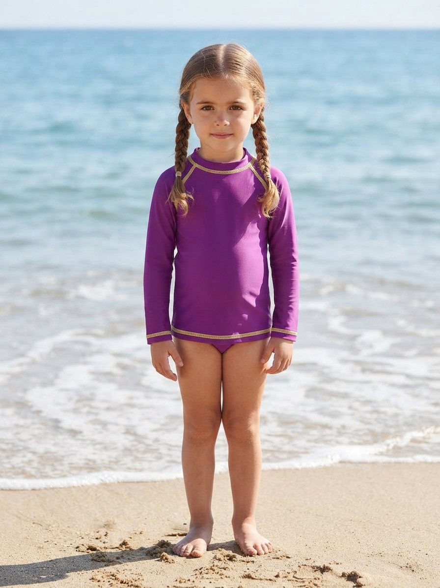 Camiseta lycra protección UV50+ violeta